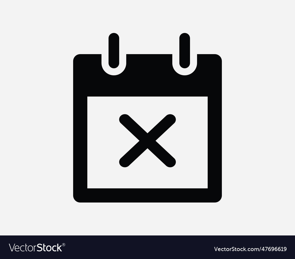 Kalender Ereignis löschen Symbol löschen Kreuz entfernen x Vector Image Kalender Ereignis löschen Symbol löschen Kreuz entfernen x