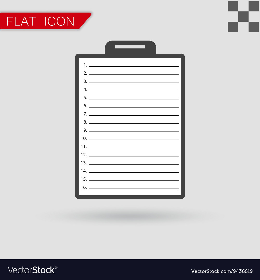 Clipboard with check list
