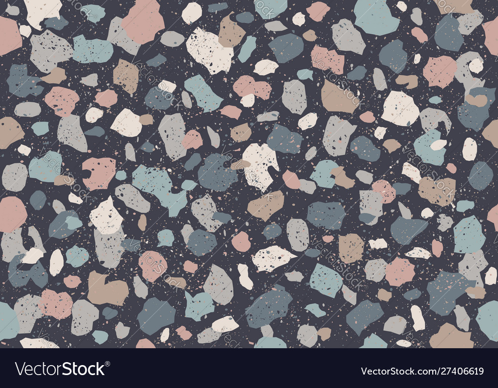 Colorful pattern with terrazzo texture vector image Colorful pattern with terrazzo texture