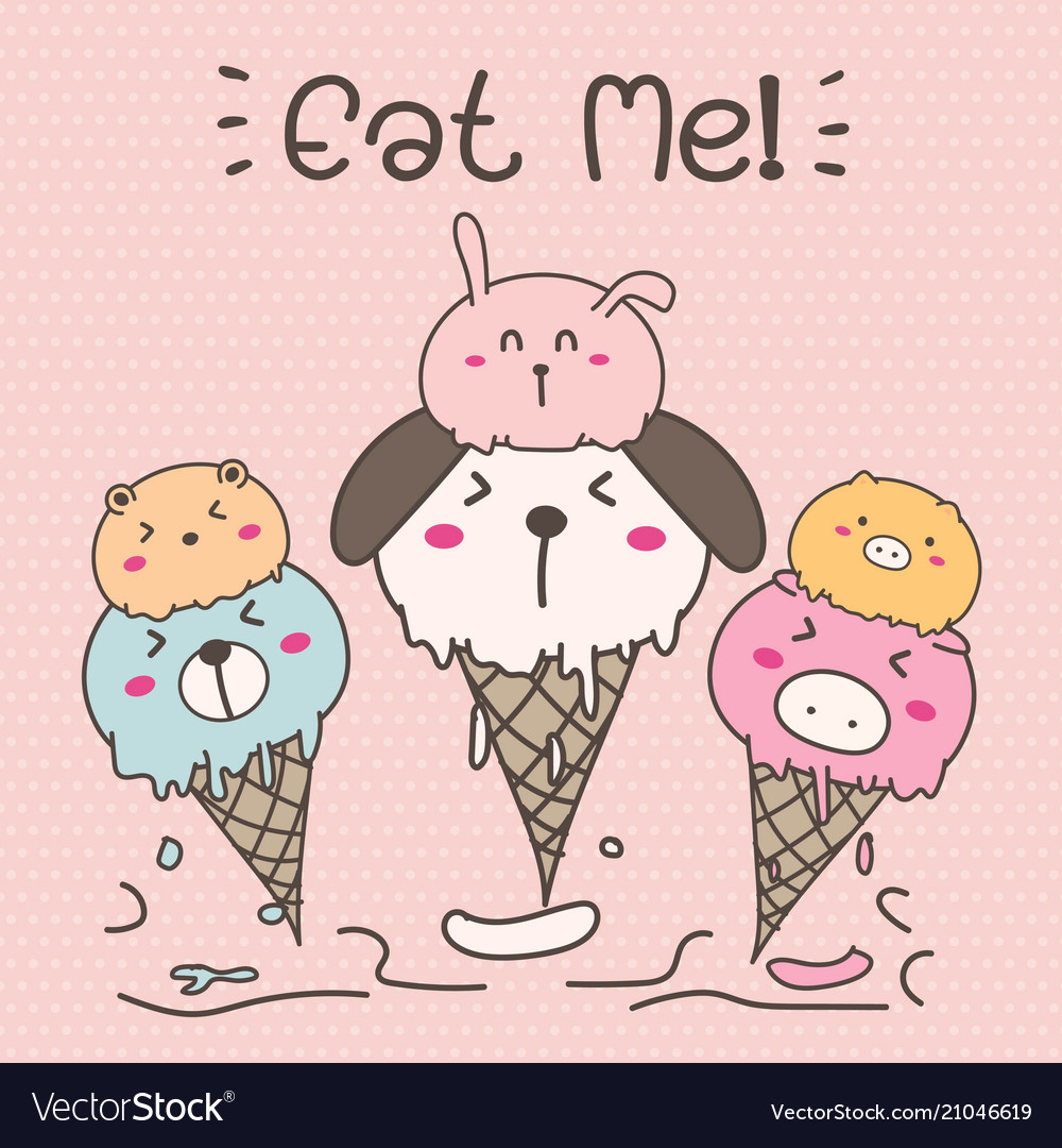 Cute animal ice cream