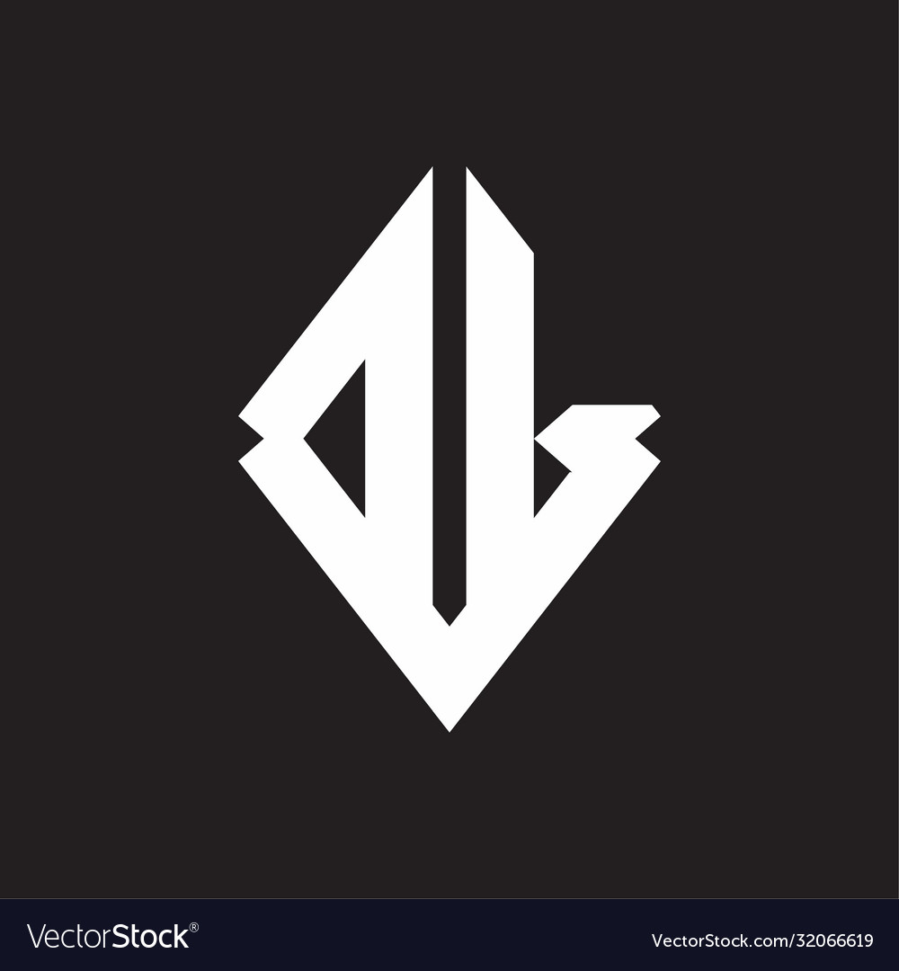 Dl logo monogram with sharp square design template