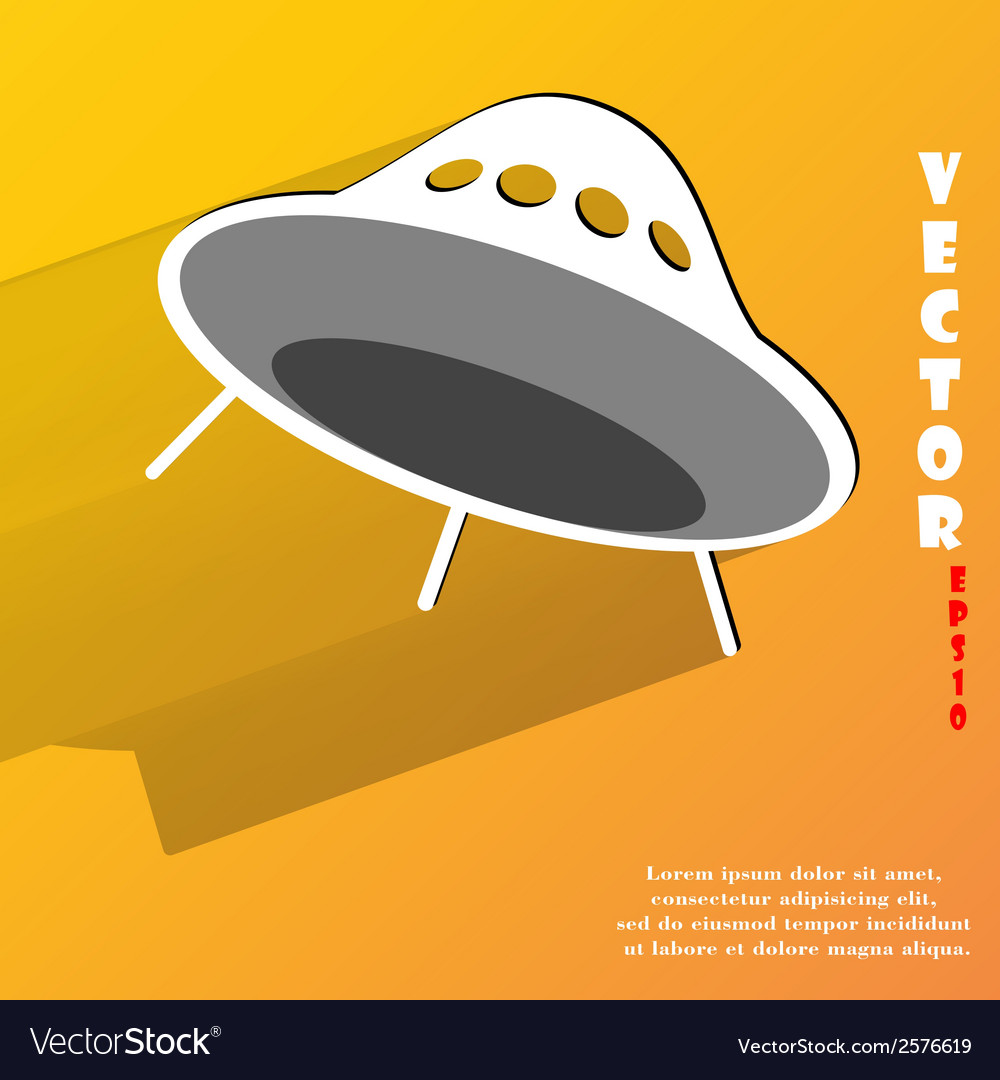Flat modern web button with long shadow and space