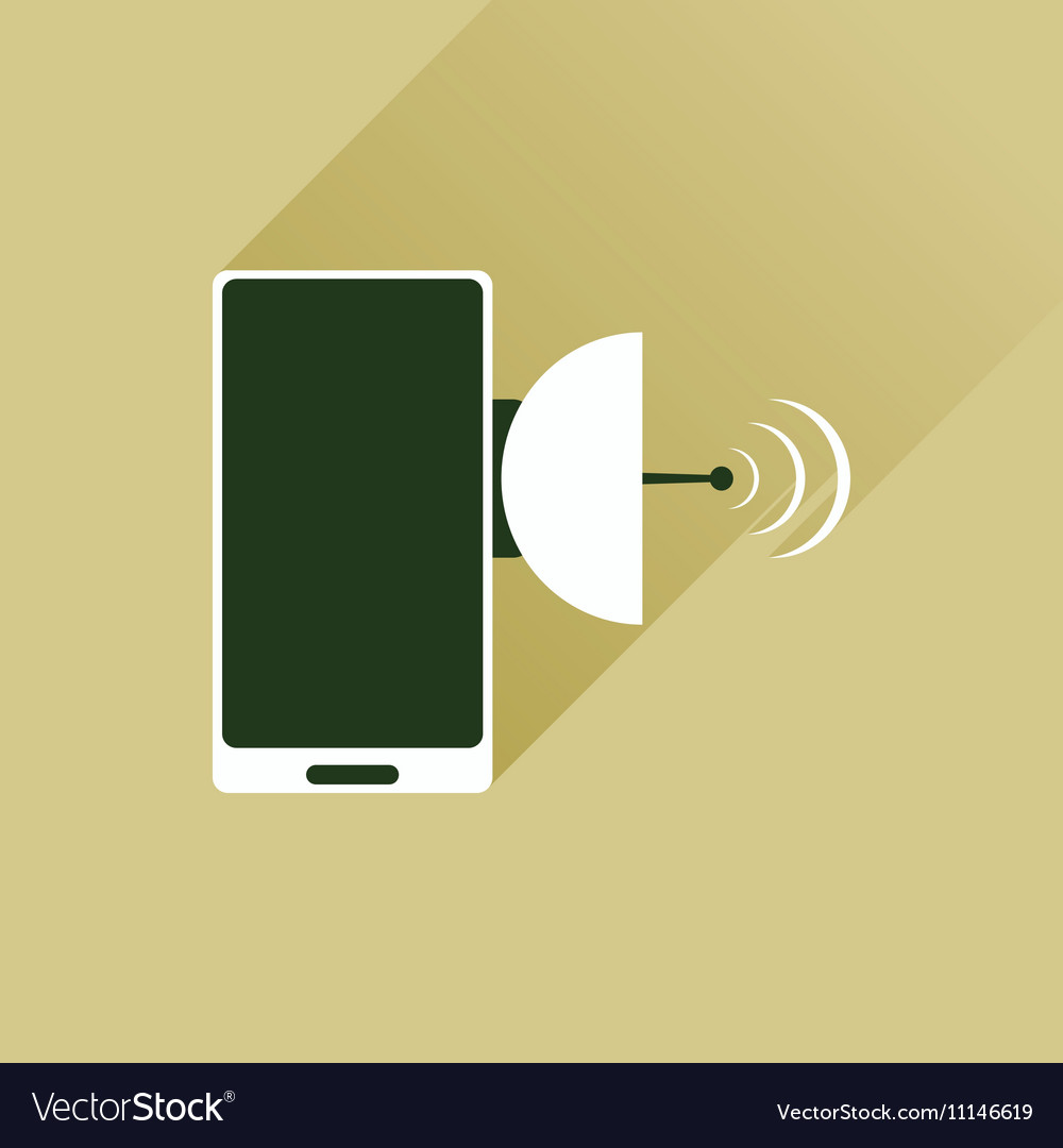 Flat web icon with long shadow mobile navigation