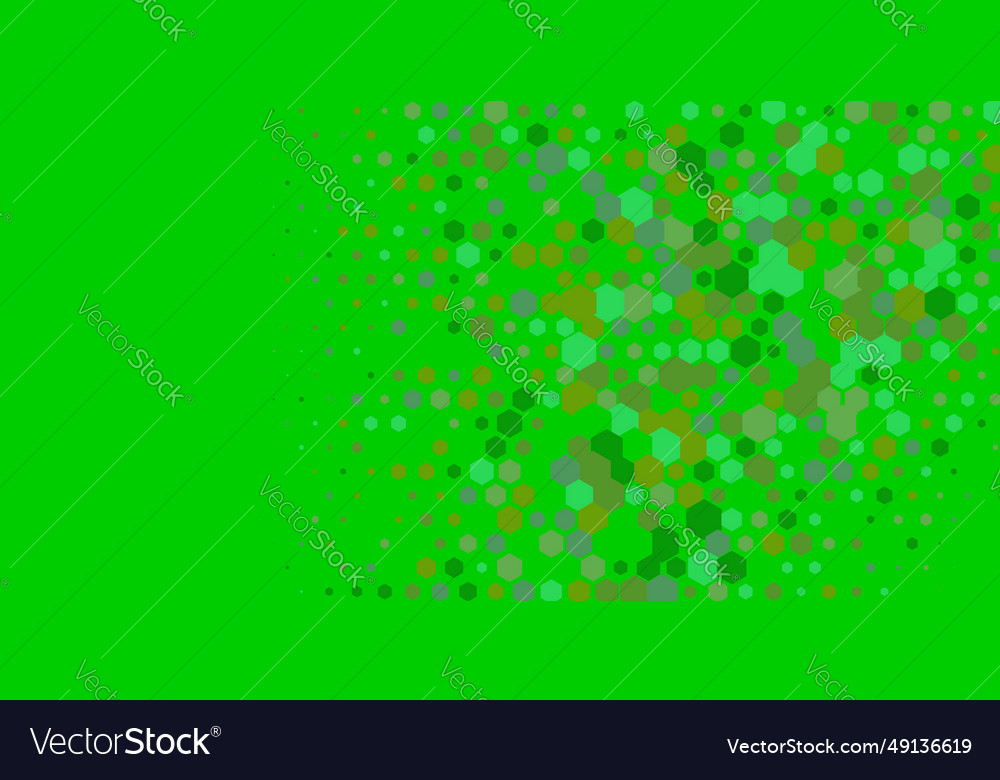 Geometric multi size hexagon with color