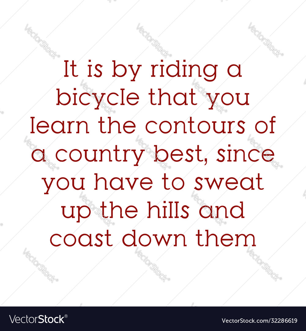 It is riding a bicycle that you learn vector image It is riding a bicycle that you learn