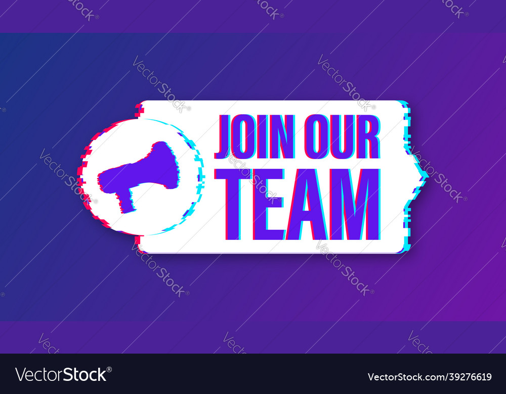 Megaphone business concept with text join our