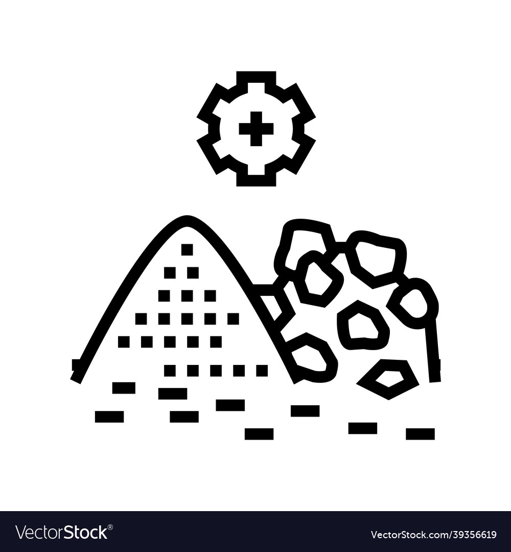Mining processing line icon Vector Image Mining processing line icon