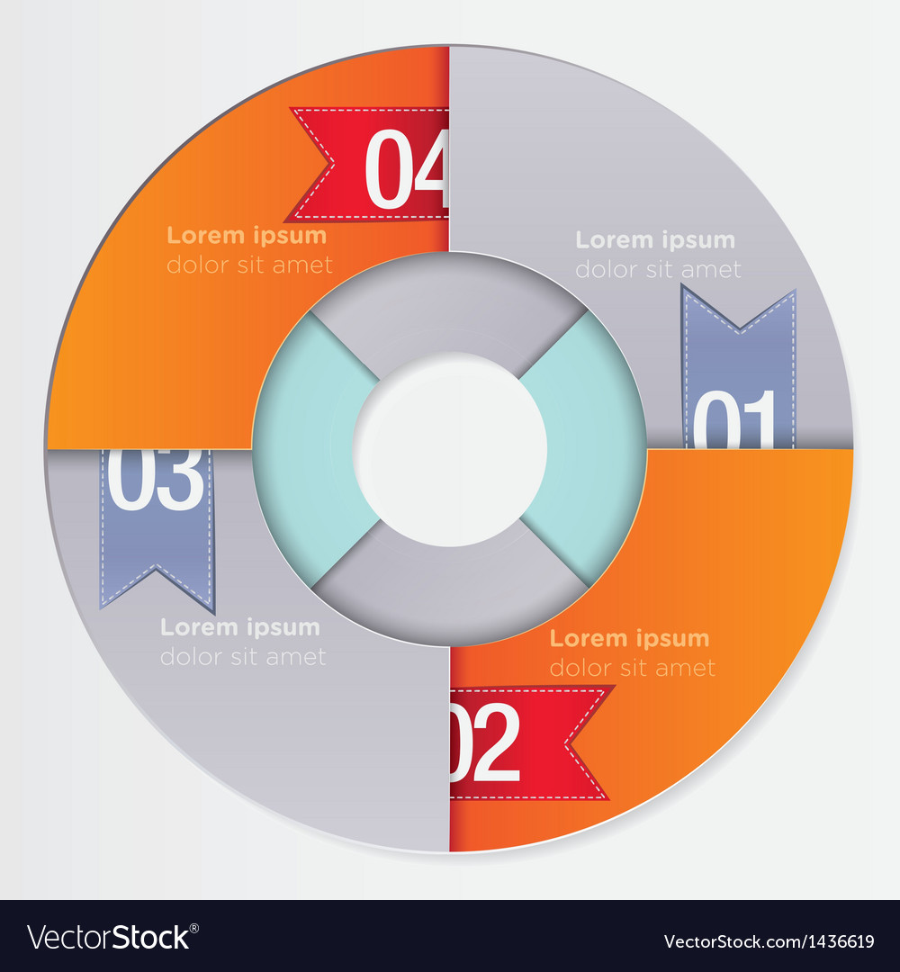 Round infographic Royalty Free Vector Image - VectorStock