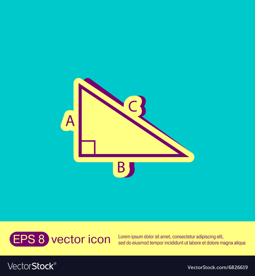 Dreieck Mathematik Symbol Geometrie Lernen Vektorbild