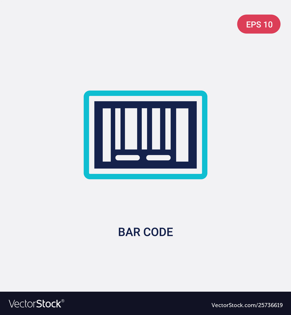 Two color bar code icon from delivery vector image Two color bar code icon from delivery