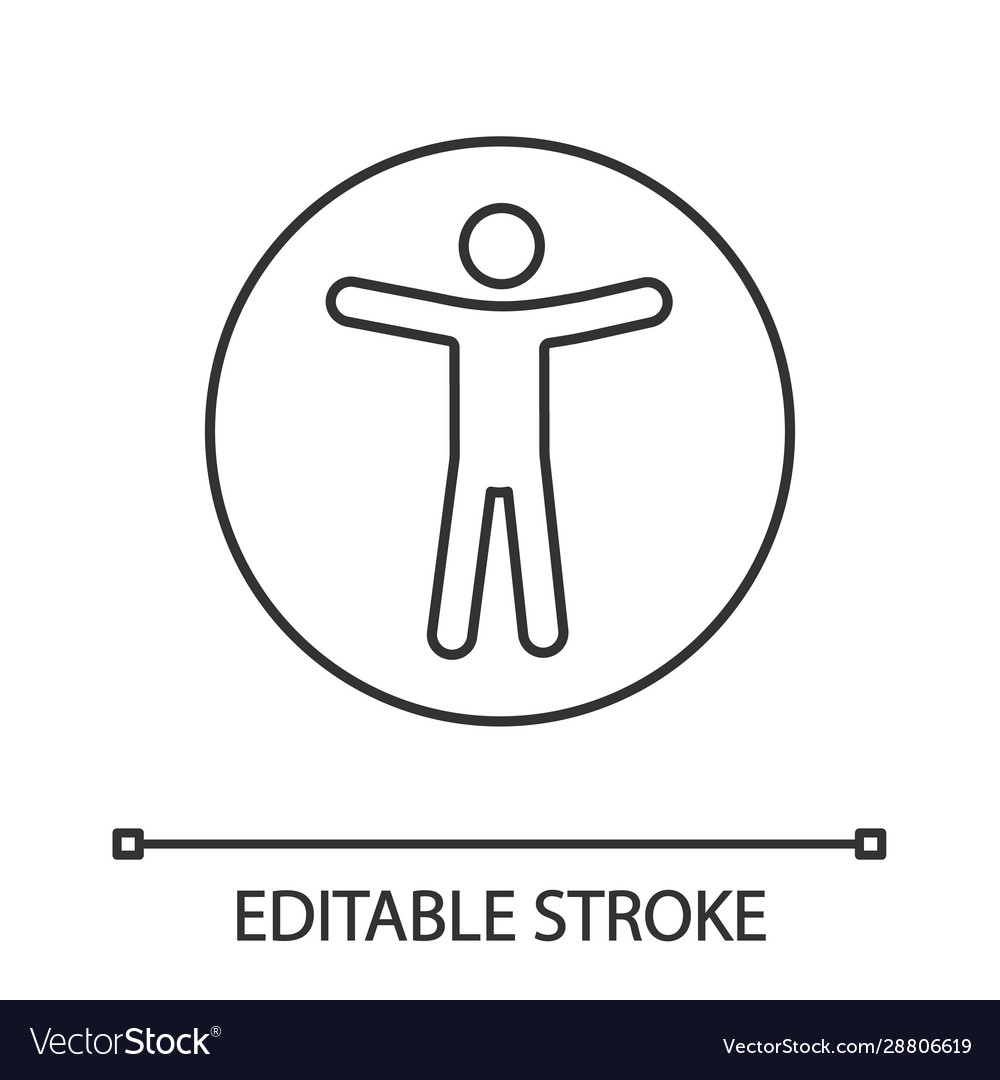 Web accessibility linear icon Vector Image Web accessibility linear icon