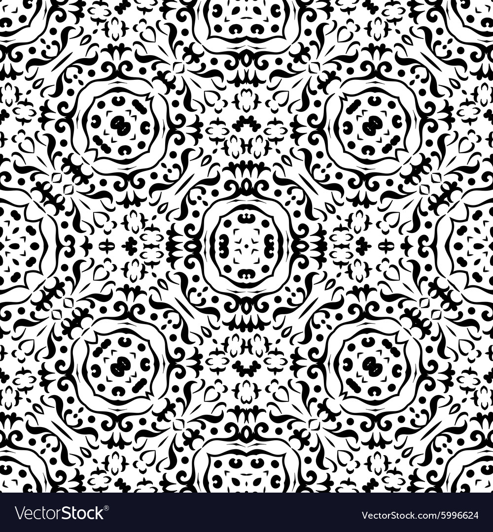 Abstract seamless outline pattern