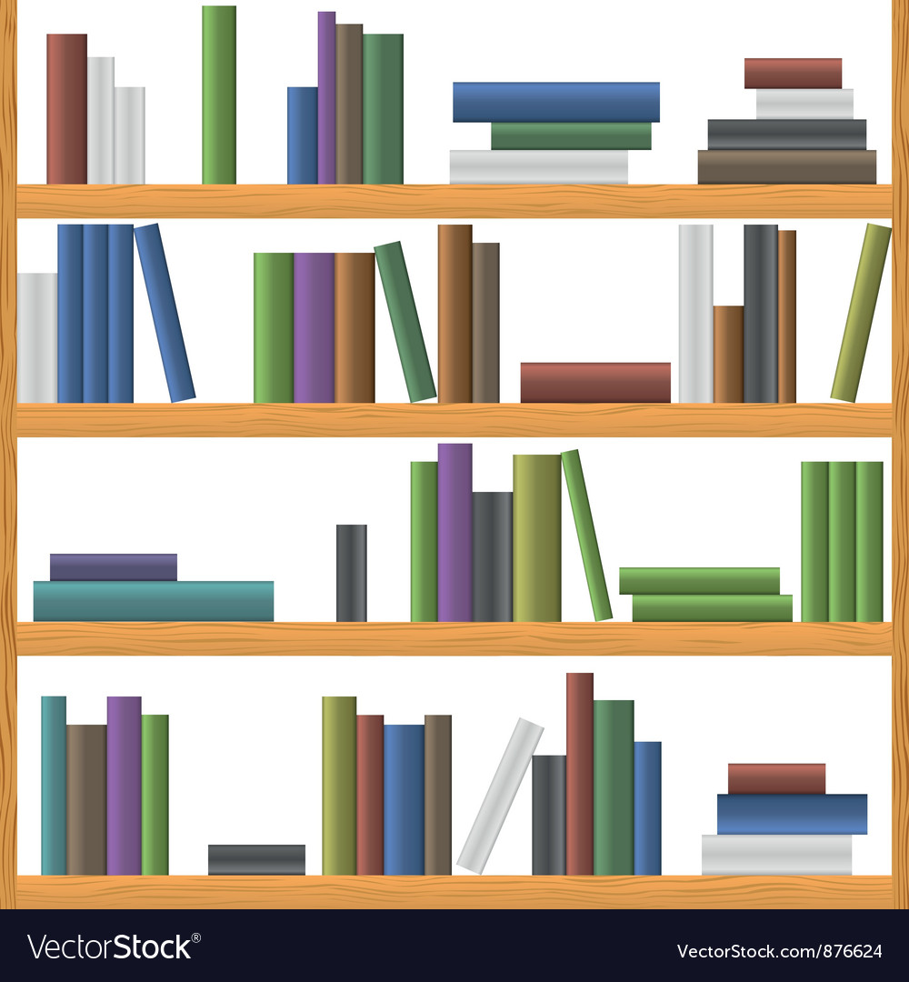 Bookshelves Royalty Free Vector Image - VectorStock