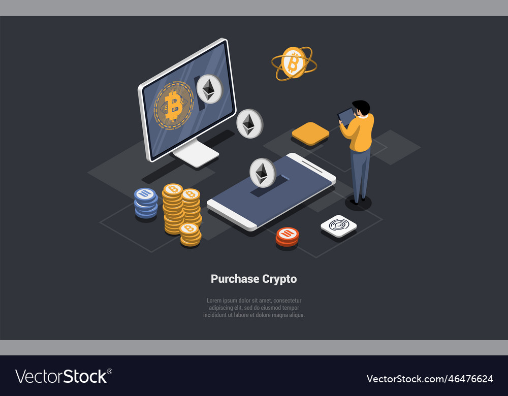 Concept of blockchain technology bitcoin Vector Image Concept of blockchain technology bitcoin