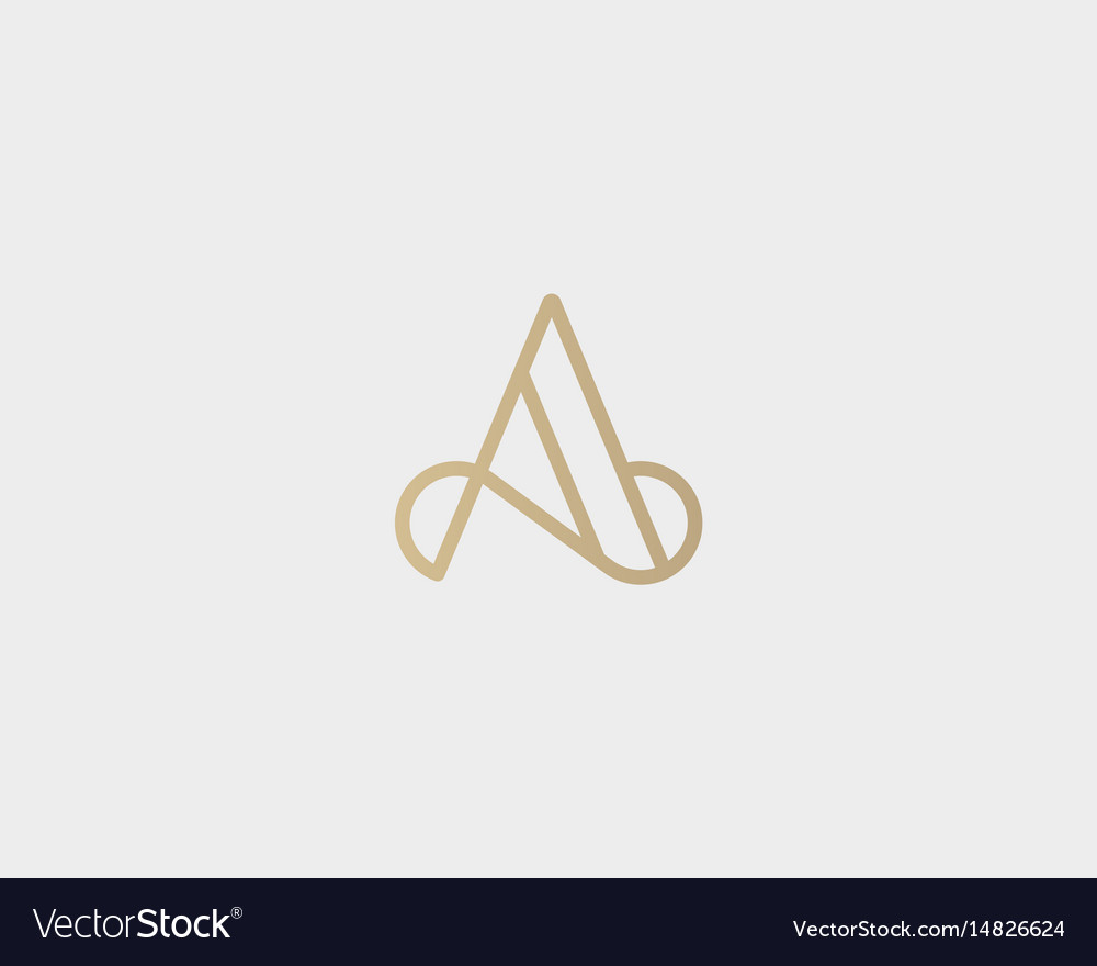 Elegant Line Curve Logotype Premium Letter Vector Image