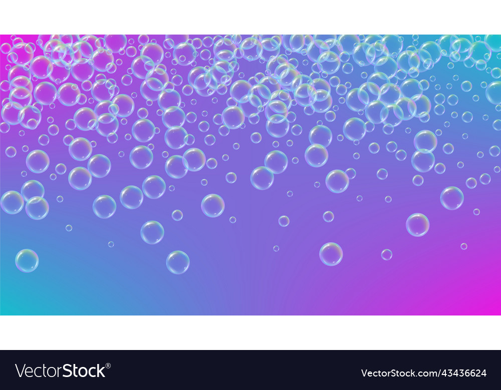 Fizz background with shampoo foam and soap bubbles vector image Fizz background with shampoo foam and soap bubbles