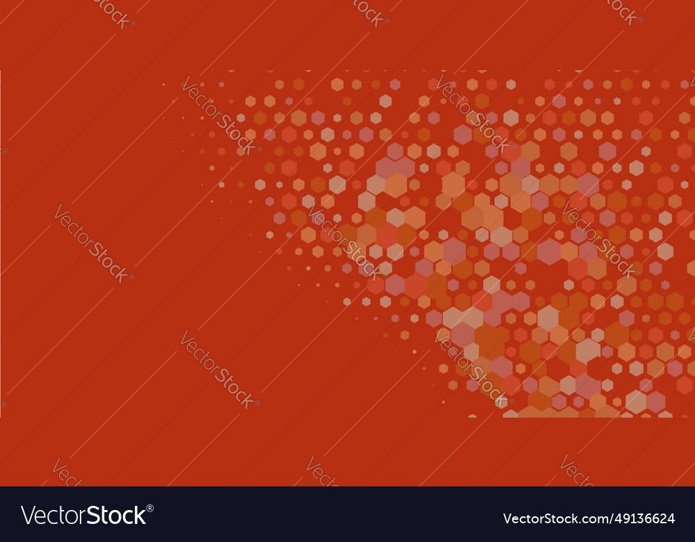 Geometric multi size hexagon with color