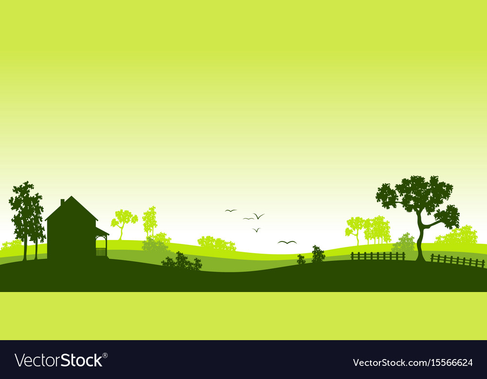 Green landscape Royalty Free Vector Image - VectorStock