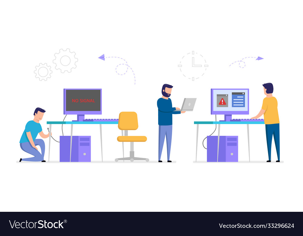 Internet connection problems concept no signal vector image Internet connection problems concept no signal