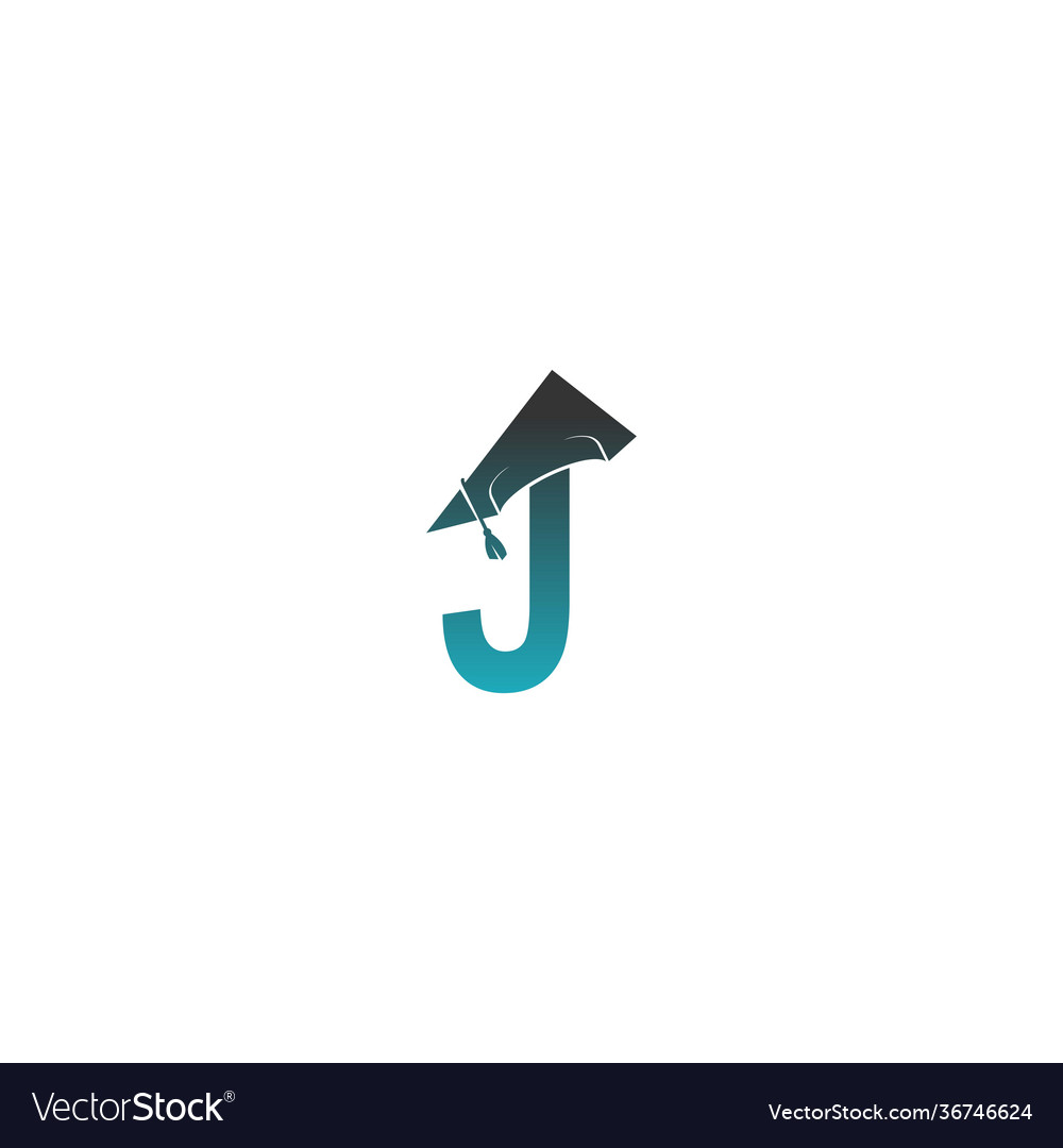 letter-j-logo-icon-with-graduation-hat-design-vector-image