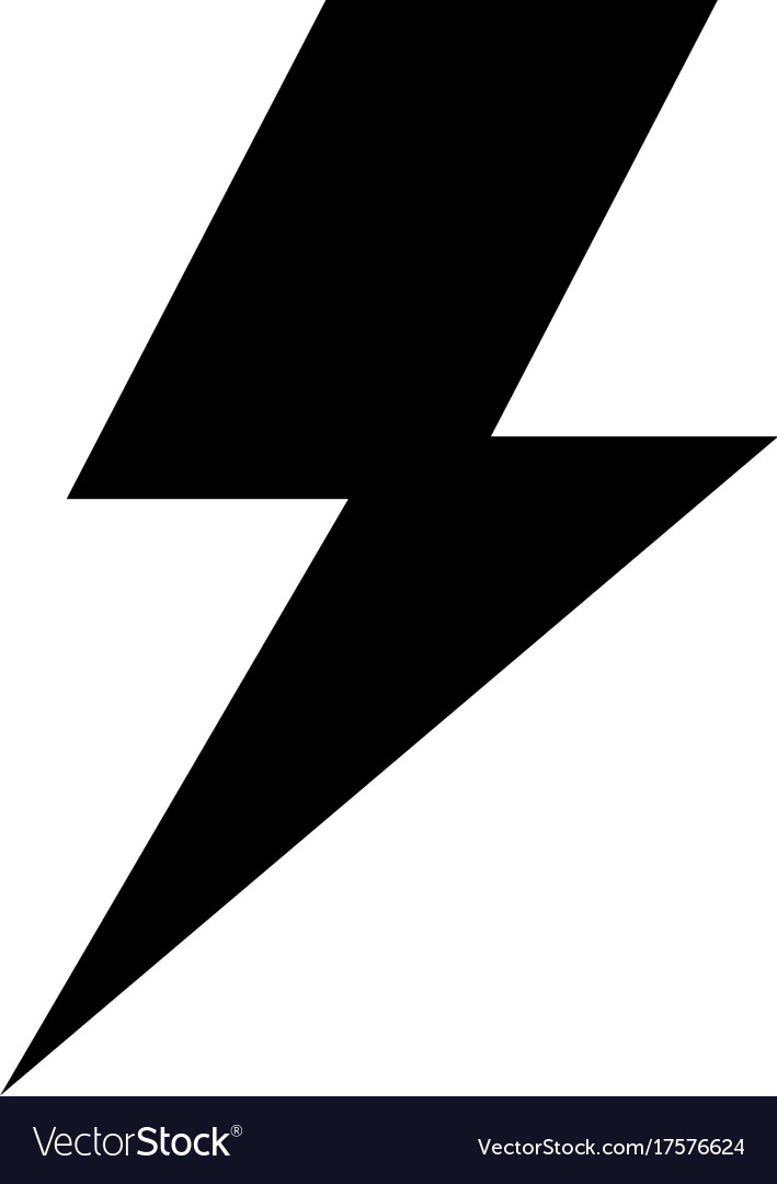 Lightning bolt weather storm energy Royalty Free Vector