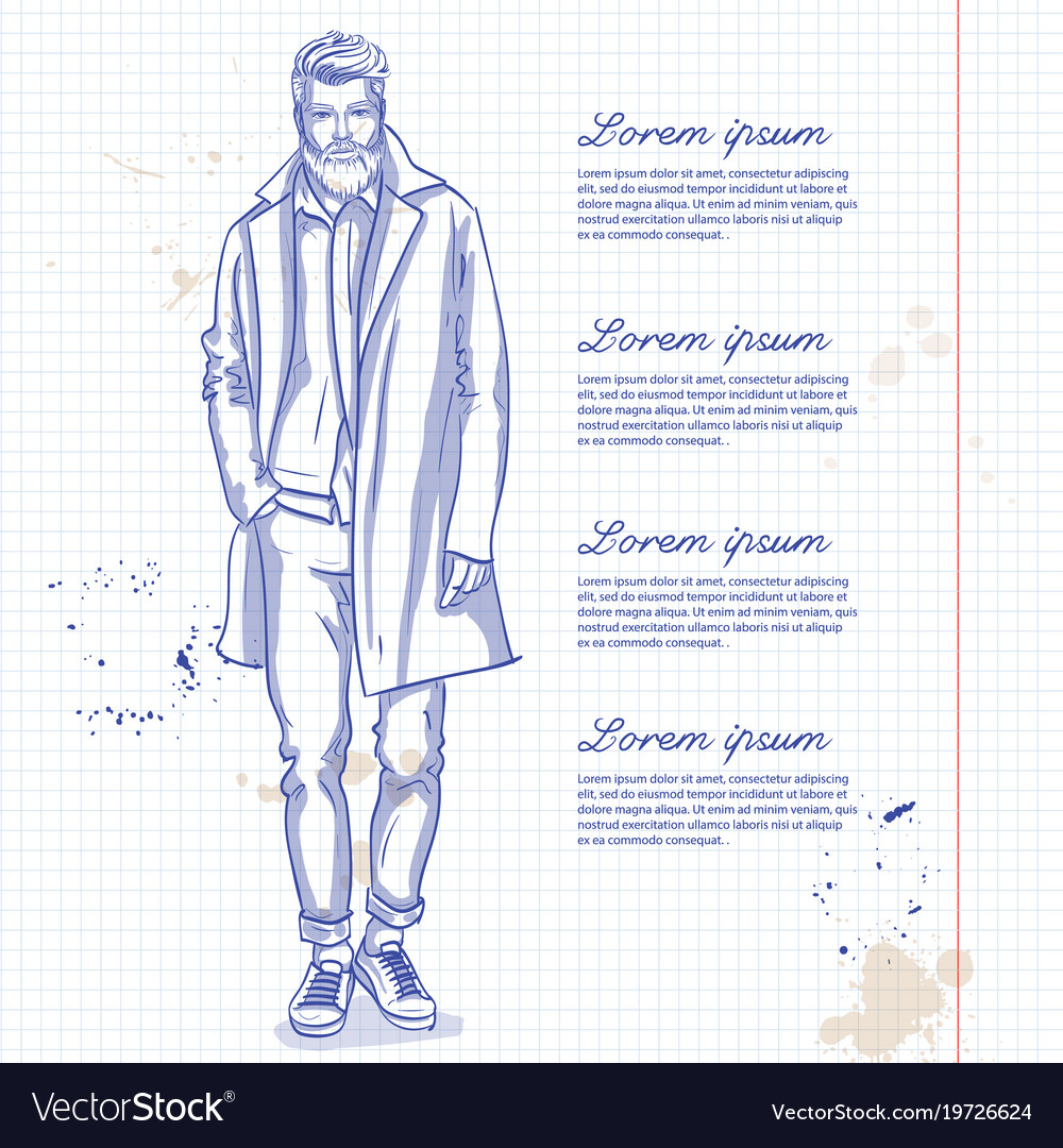 Man model Royalty Free Vector Image - VectorStock
