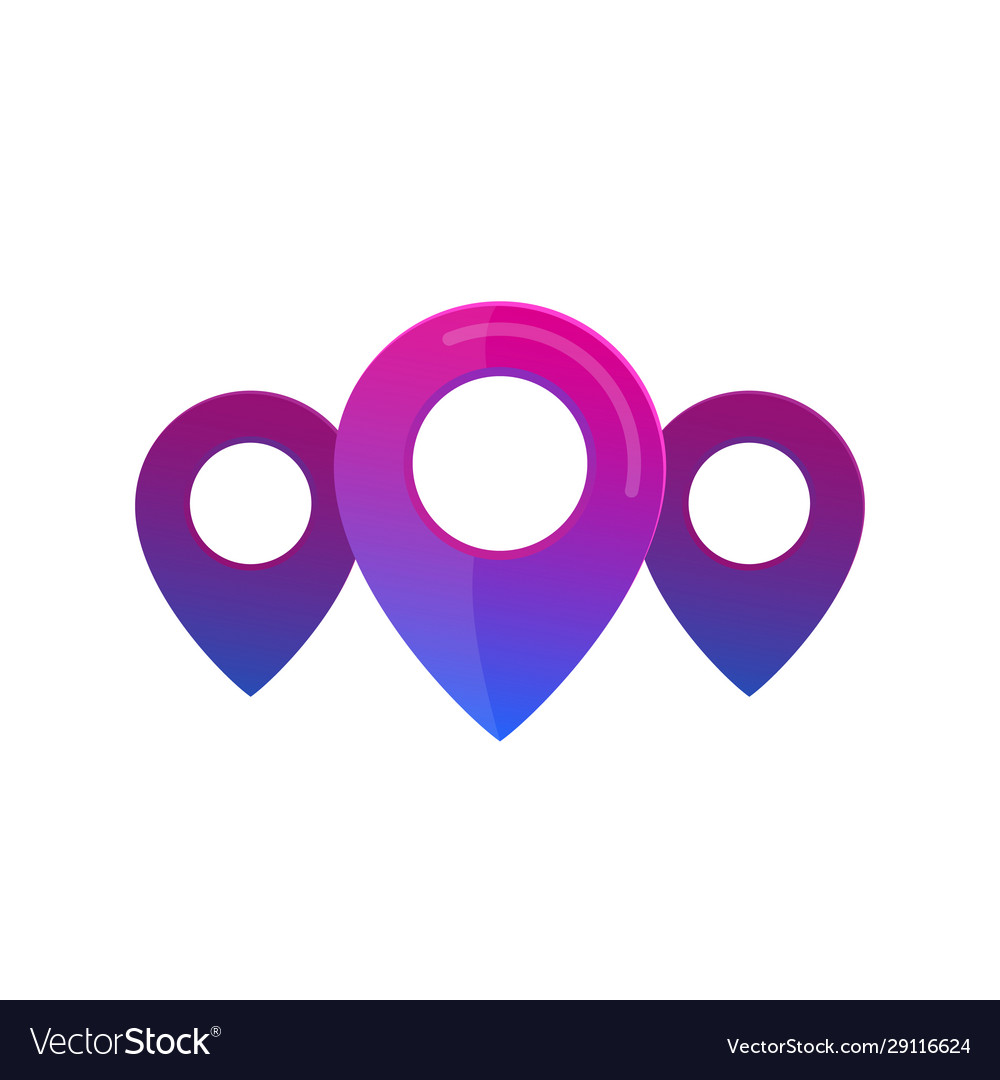 Map Pointer Icons - White Background