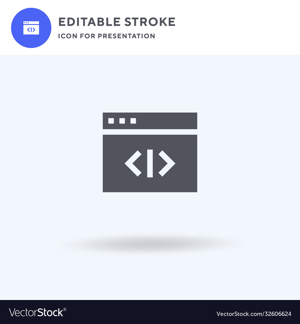 Programming icon filled flat sign solid