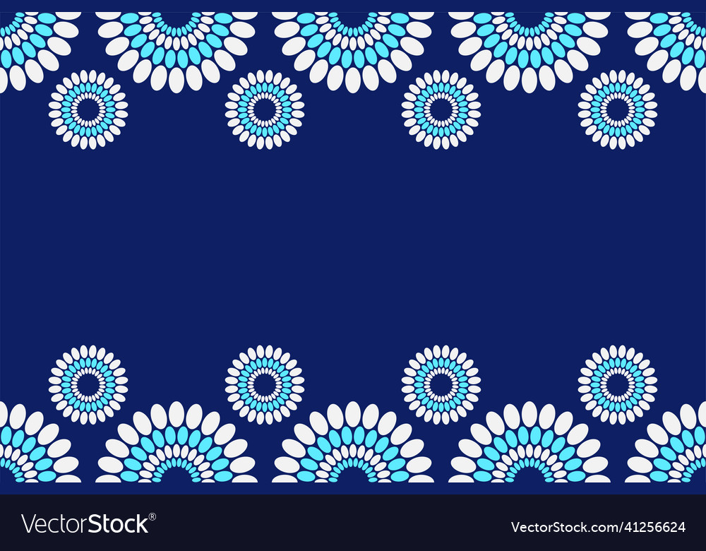 Seamless horizontal border pattern with circles vector image Seamless horizontal border pattern with circles