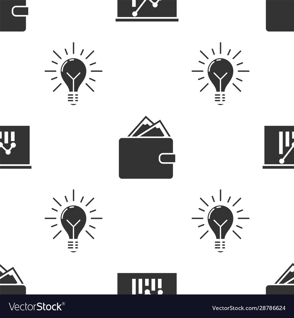 Set board with graph chart wallet stacks