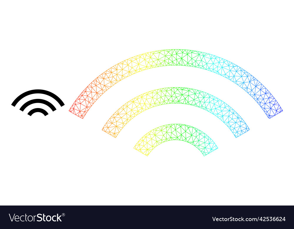 Spectrum mesh gradient radio waves icon