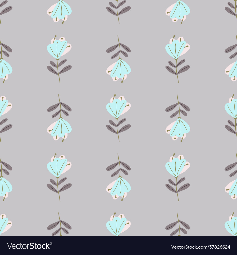 Spring seamless pattern with light blue simple vector image Spring seamless pattern with light blue simple