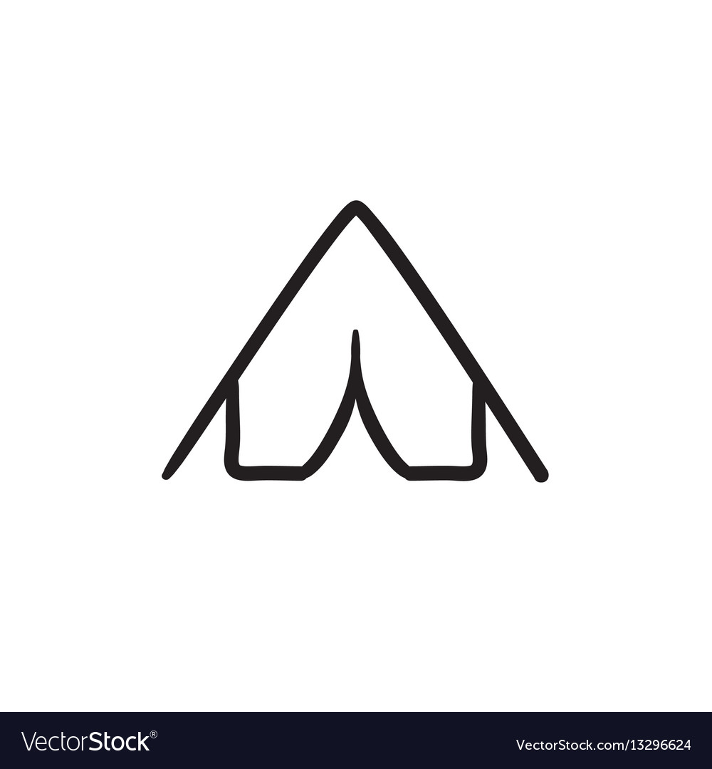 Tent sketch icon Royalty Free Vector Image - VectorStock