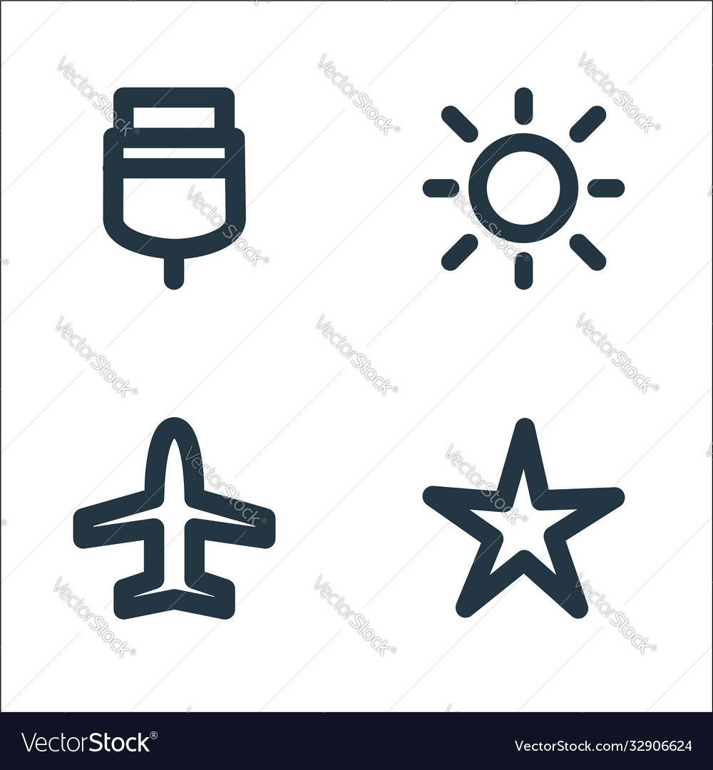 Benutzeroberfläche Linie Icons lineare eingestellte Qualität