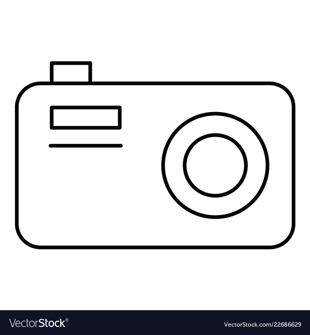 Camera icon in creative design with elements