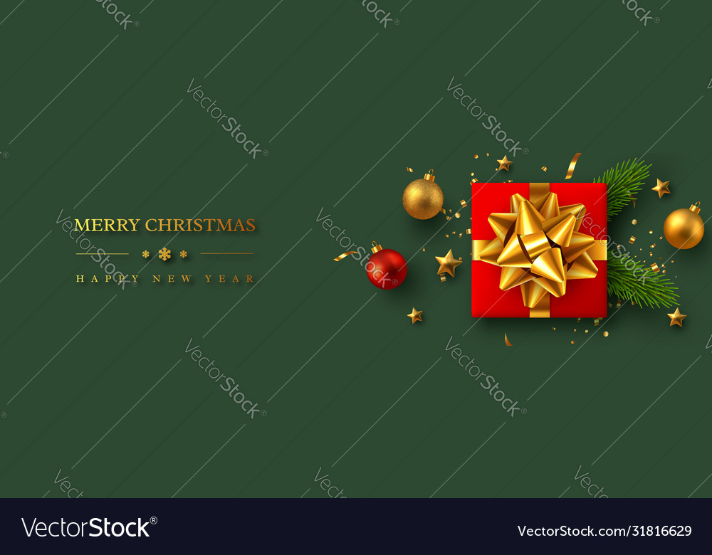 Christmas horizontal banner vector image Christmas horizontal banner