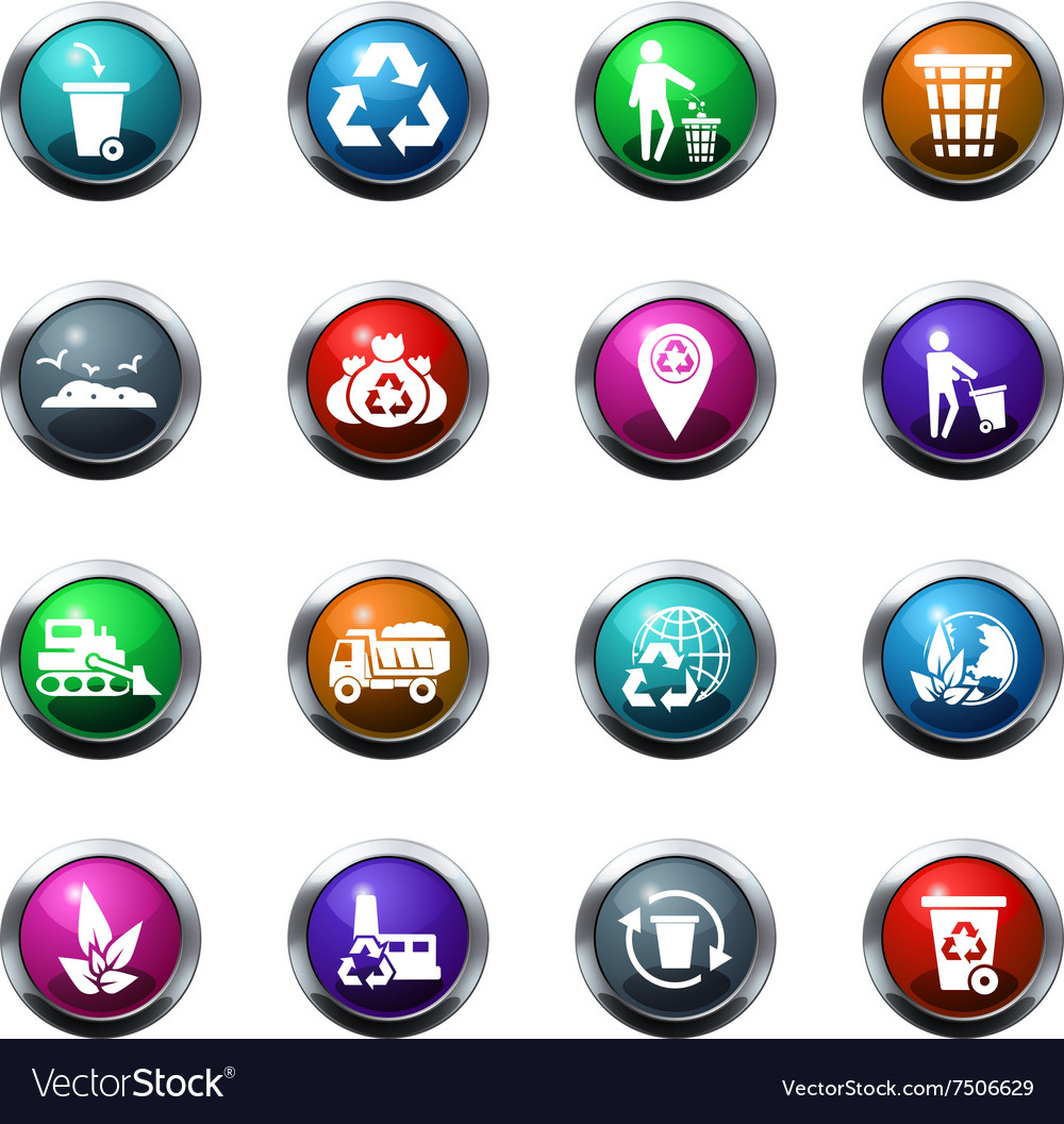 Garbage icons set