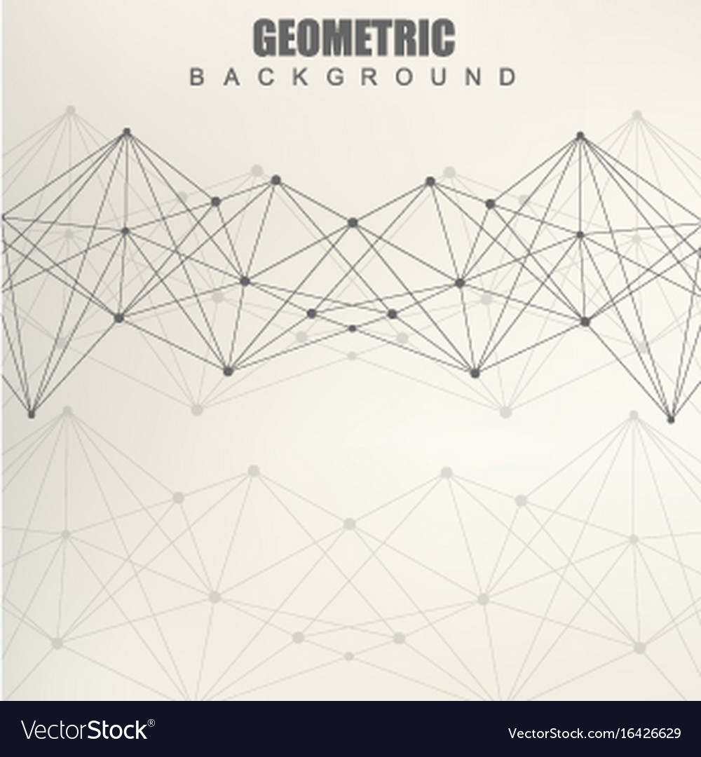Geometric abstract background with connected line
