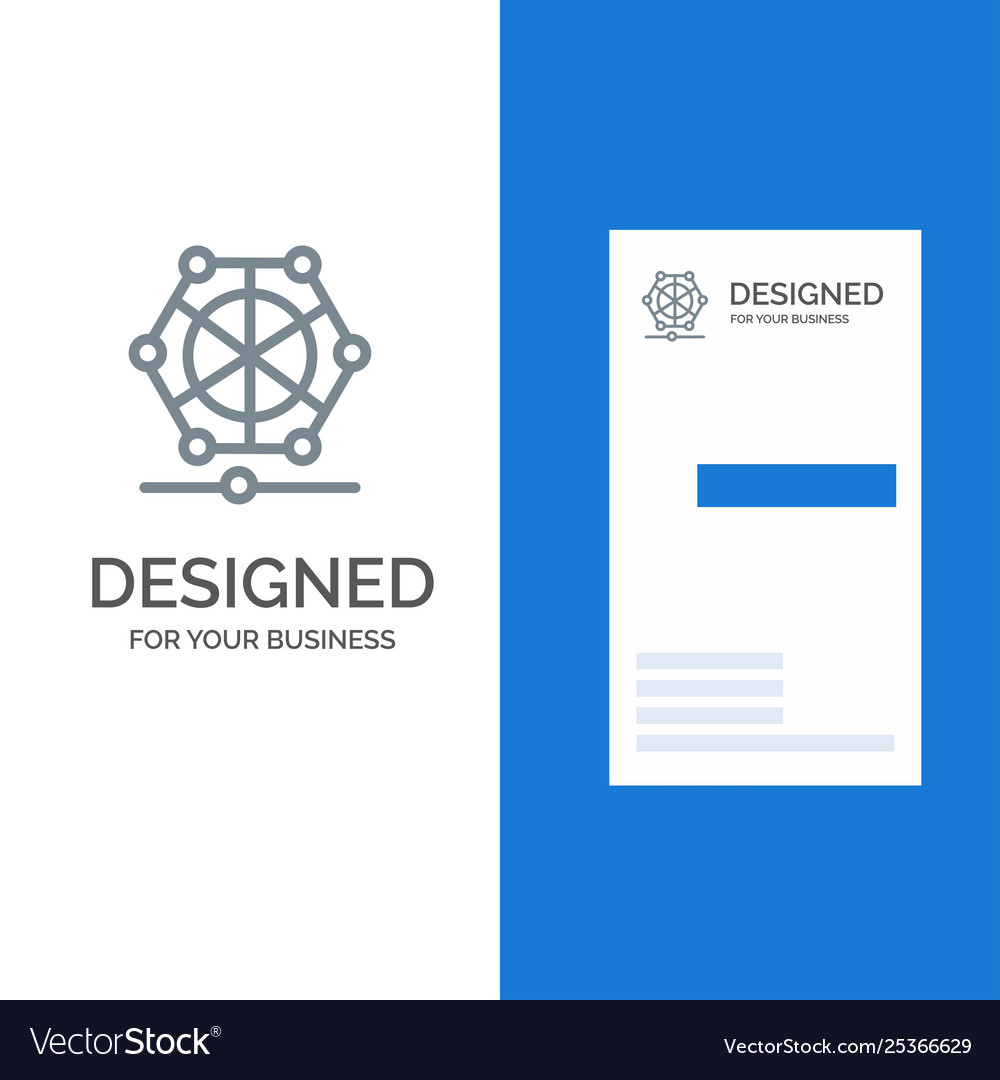 Machine learning language data grey logo design Vector Image Machine learning language data grey logo design