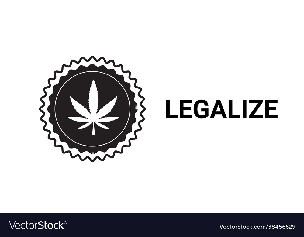 Medical cannabis or marijuana leaf logo hemp