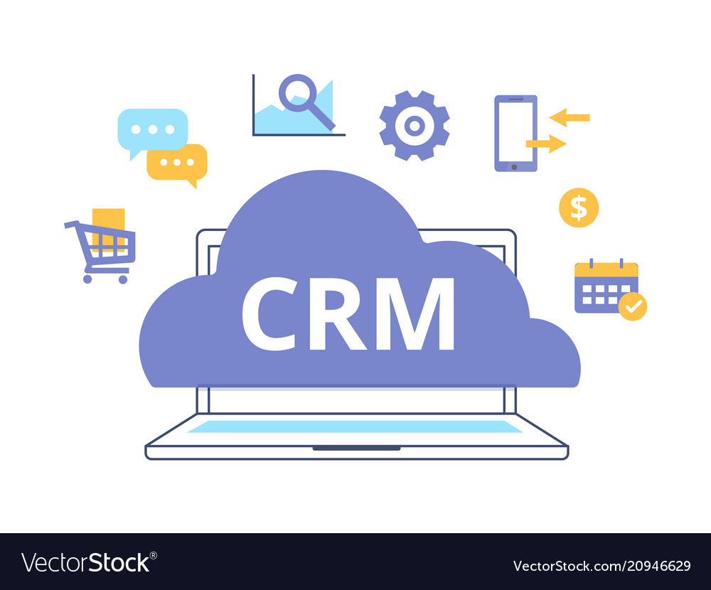 Organization of data on work with clients Vector Image Organization of data on work with clients