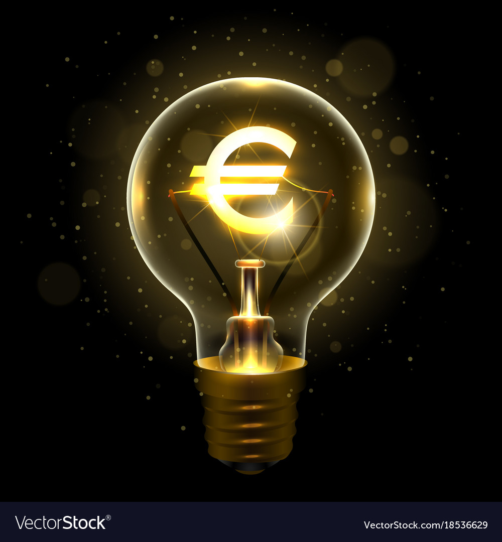 Realistic lamp with the symbol