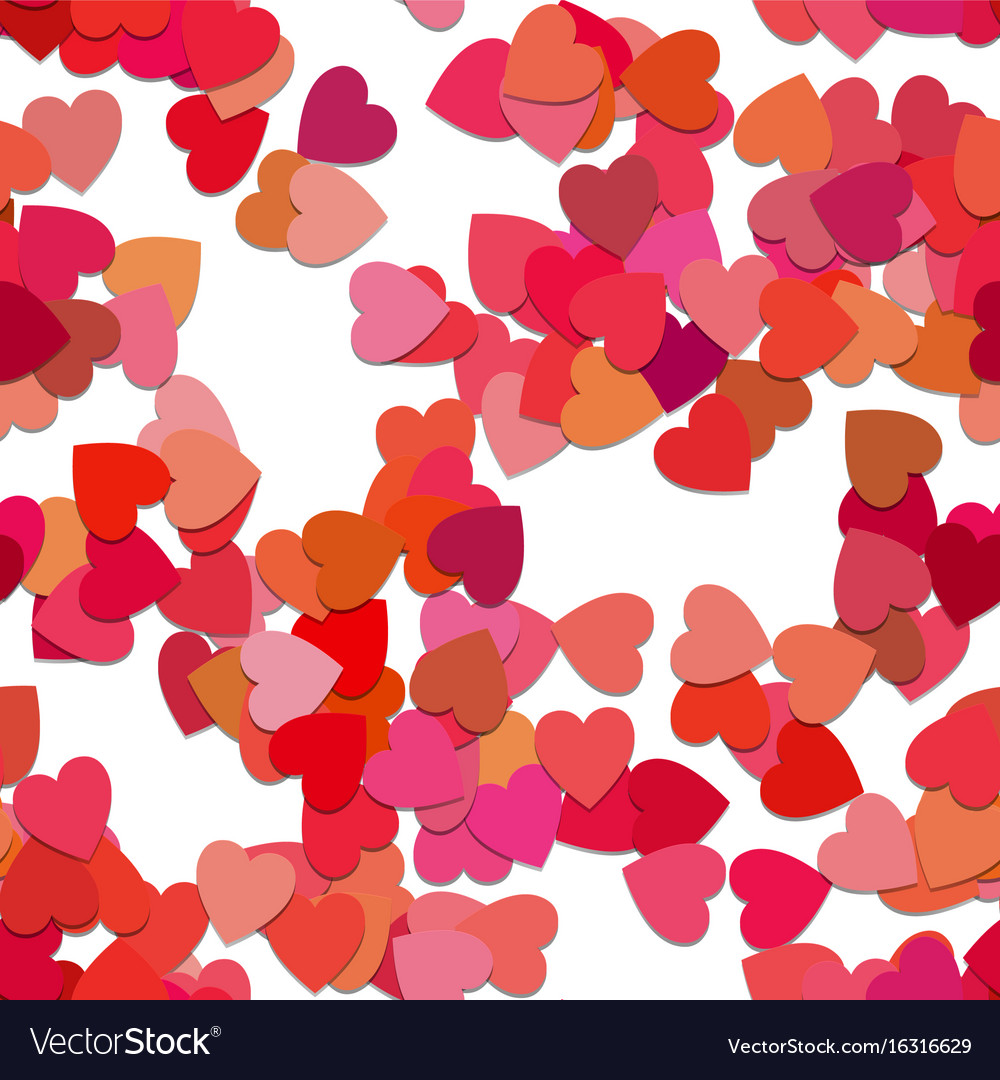 Red seamless heart background pattern