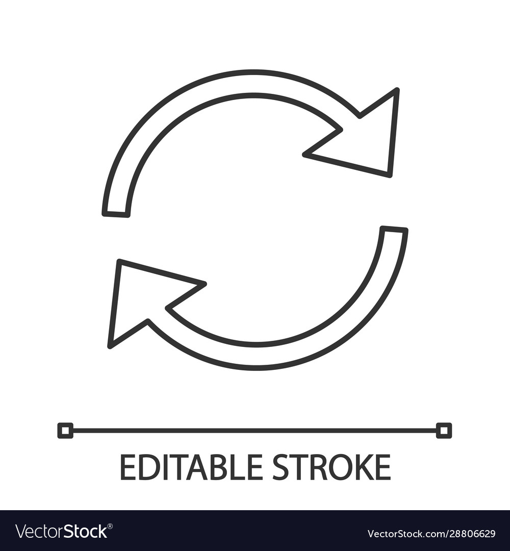 Refresh arrows linear icon