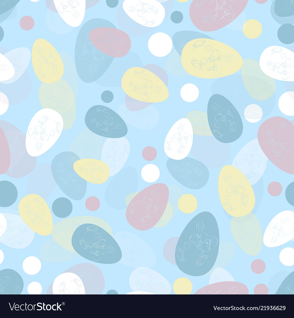 Seamless repeating pattern on the easter theme vector image Seamless repeating pattern on the easter theme