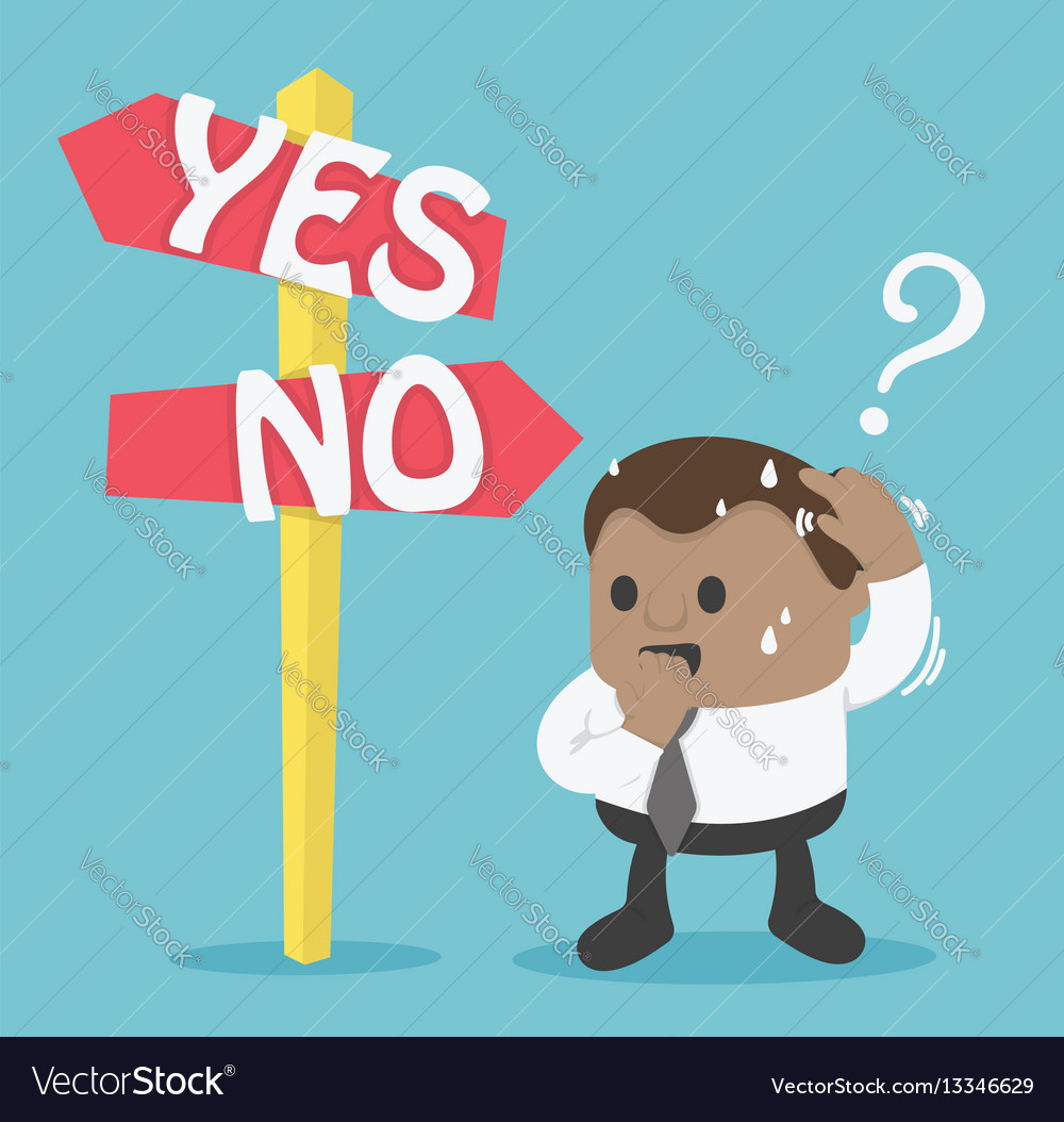 Signs option yes or no Royalty Free Vector Image