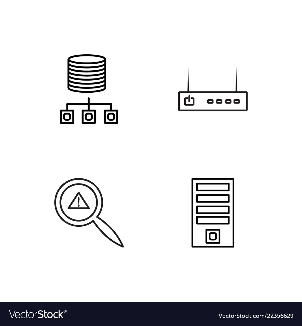 Web simple outlined icons set Vector Image Web simple outlined icons set