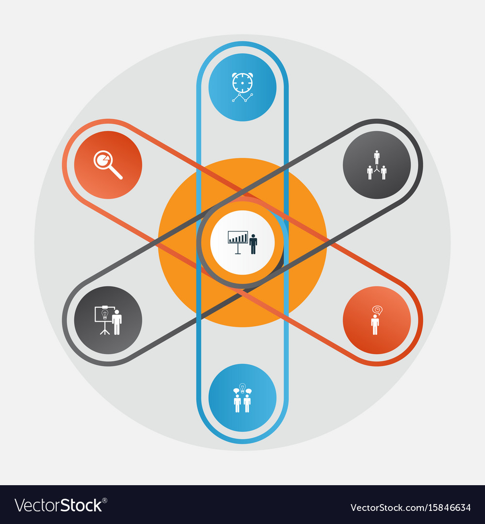 Administration icons set collection of project