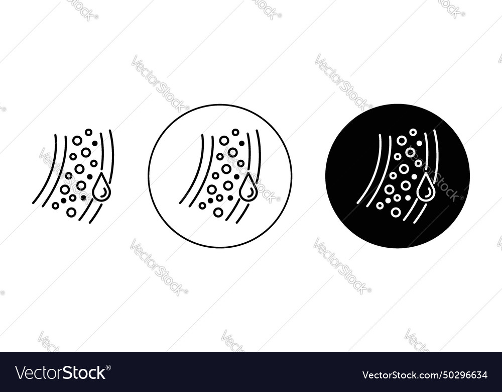 Blood flow icon set cholesterol vessel