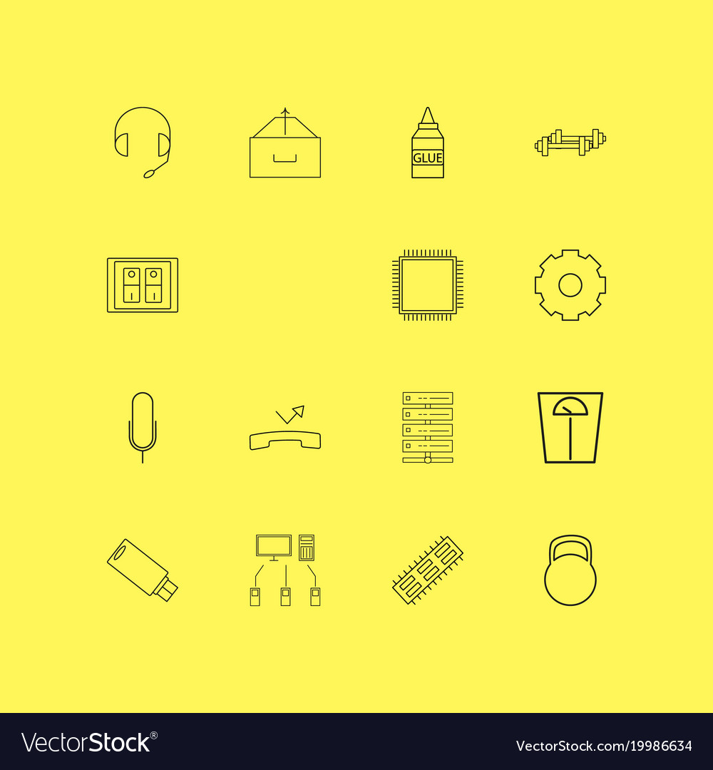 Devices linear icon set simple outline icons